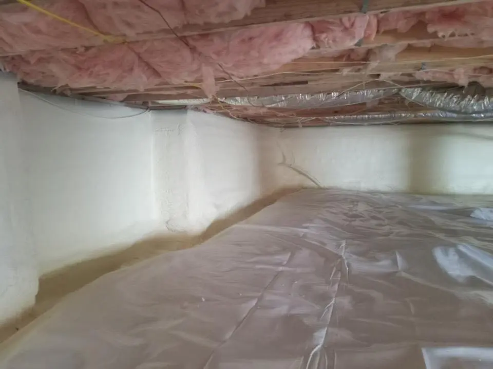 Crawl space encapsulation with closed-cell spray foam for Roof Leak Repair in Belmar